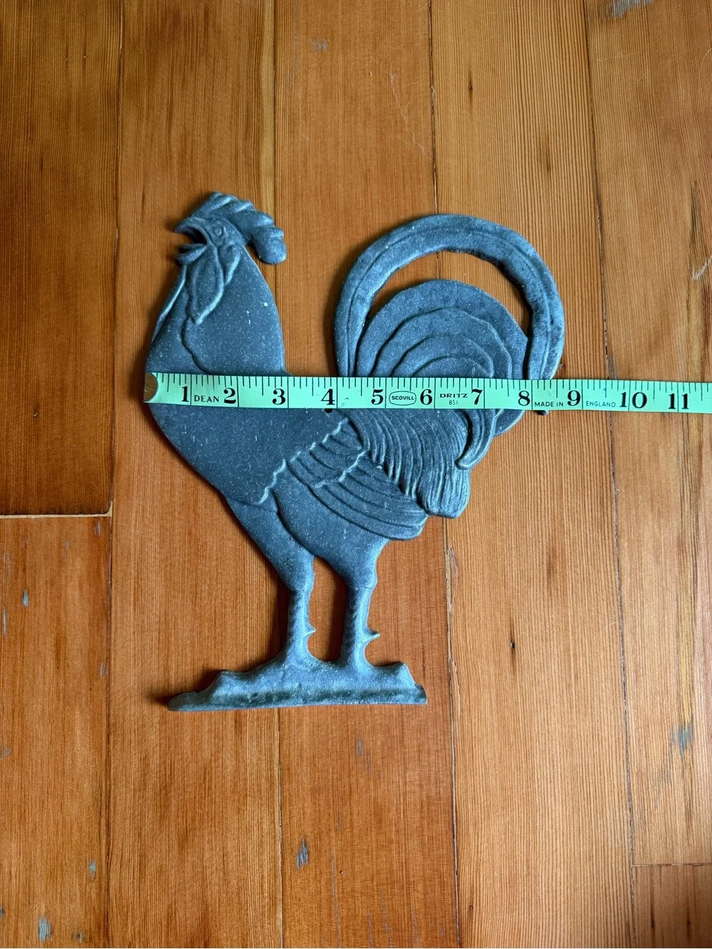 Rustic Metal Rooster Wall Decor - Gray